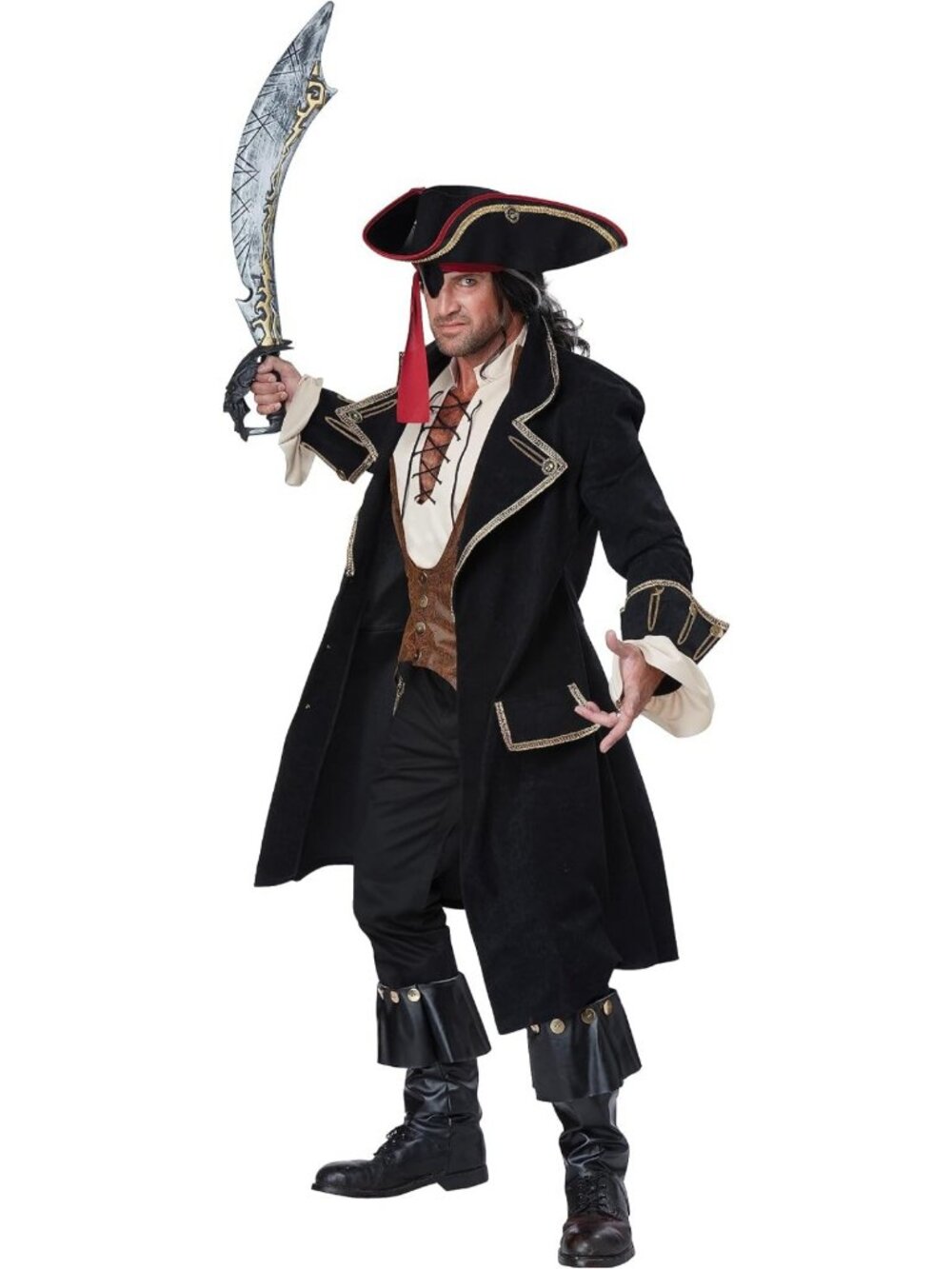 Deluxe Adult Pirate Captain Costume for Men - Perfect for Halloween & Parties